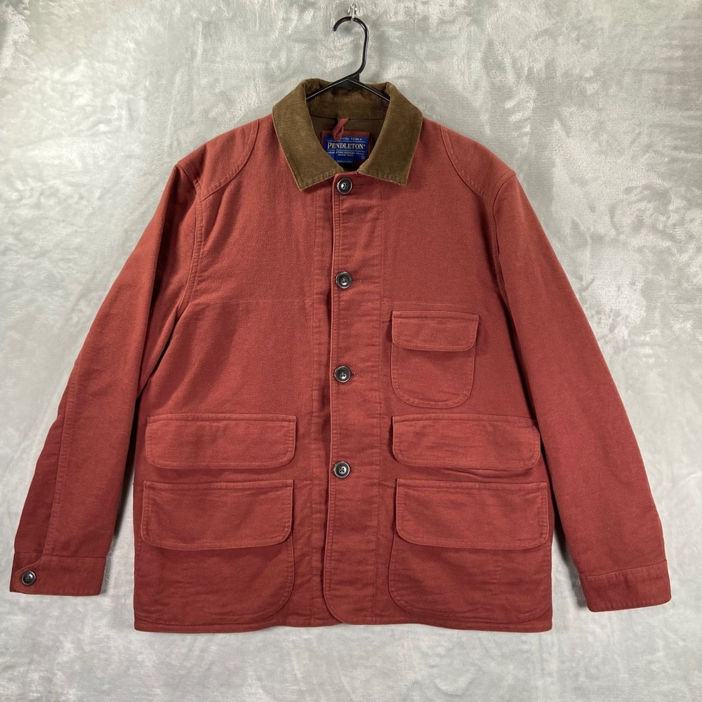 Pendleton Brownsville Jacket Mens Large Chore Hunting Moleskin Corduroy Collar